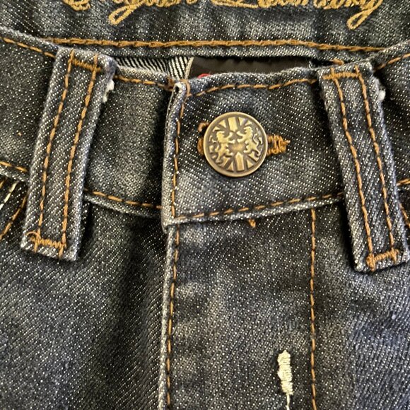 English Laundry Straight Leg, Embroidered Flap Pocket Girls Jeans Size 6 - Picture 7 of 9